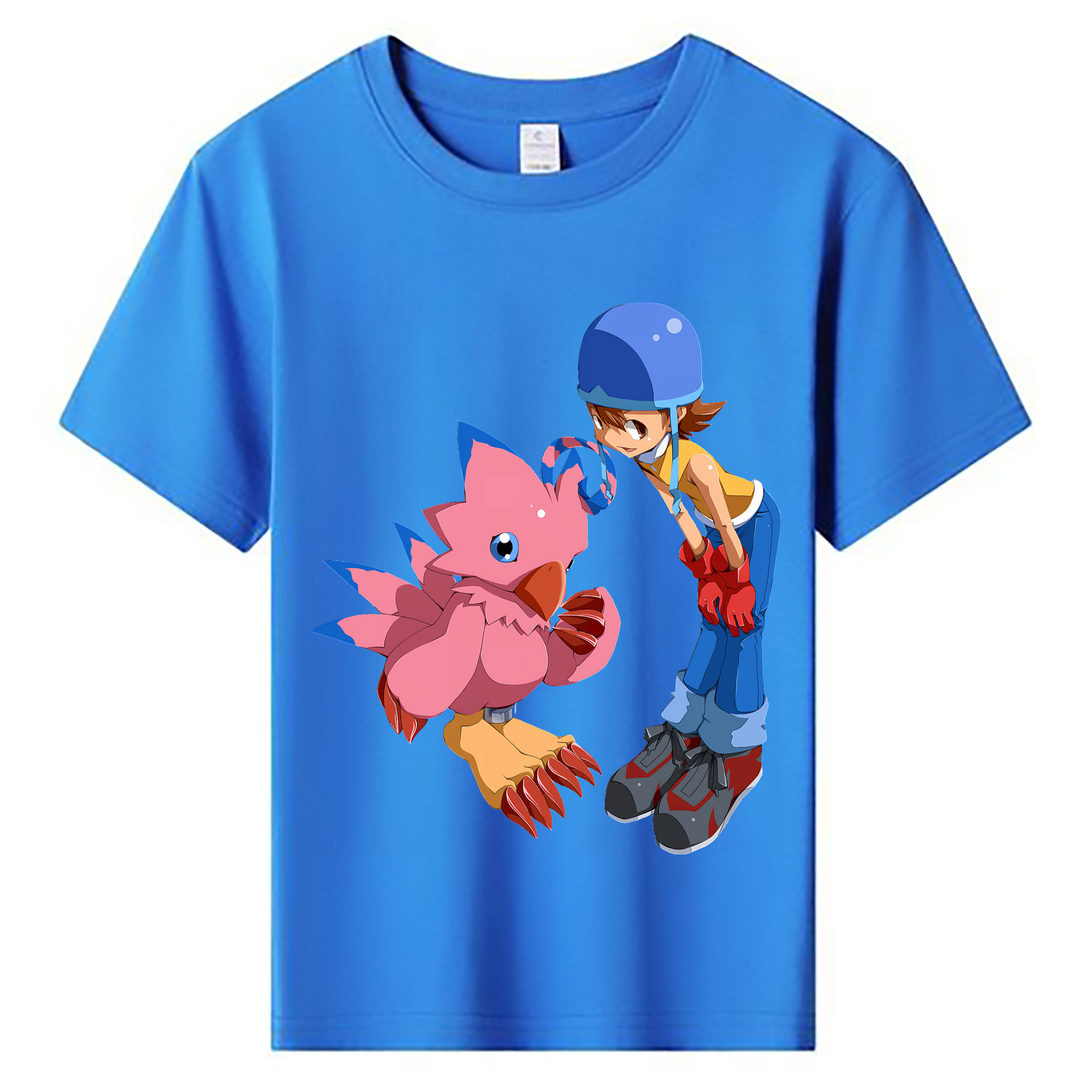 （画像用） Digimon デジタルモンスター/デジモン 綿100％キッズTシャツ（フロントプリント）